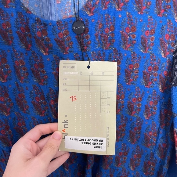 Anthropologie Blank London NWT Floral Boho Maxi Dress Small Sample - Picture 7 of 8